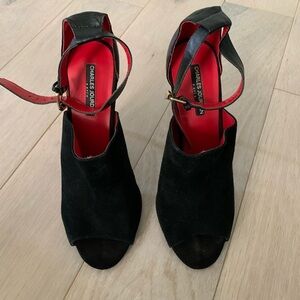 Charles Jourdan Black sued shoes siz 7.5